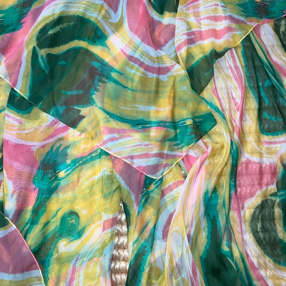 Catherine Malandrino printed chiffon embellished caftan jumpsuit 2 - Picture 11 of 12